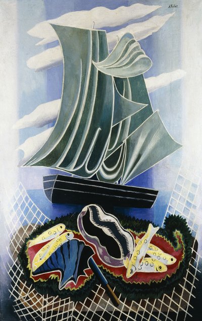Łódź; Le Bateau, ok. 1936 (olej na płótnie) autorstwa Alexandra Alexandrowna Exter