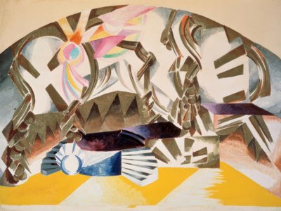 Scenografia do spektaklu moskiewskiego, Teatr Kamerny, 17 maja 1921 autorstwa Alexandra Alexandrowna Exter