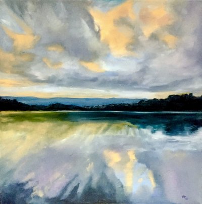 Odbicie w złocistym niebie autorstwa Alexandra Higgins