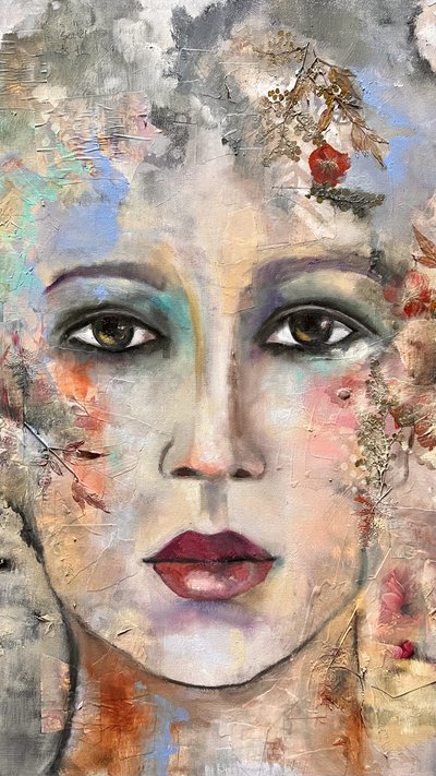 Nowoczesny portret kwiatowy autorstwa Alexandra Higgins