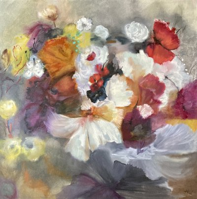 Żywa abstrakcja kwiatowa autorstwa Alexandra Higgins