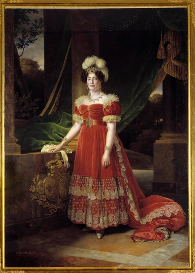 Portret księżnej Angouleme Marie Therese Charlotte z Francji znanej jako Madame Royale (1778-1851) Obraz Alexandre Francois Caminade (1789-1862) 1827 Nd. 2,57x1,85 m² autorstwa Alexandre Francois Caminade