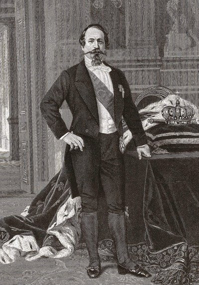 Portret Napoleona III, Cesarza Francuzów - grav. z obrazu Alessandro Cabanela. autorstwa after Alexandre Cabanel