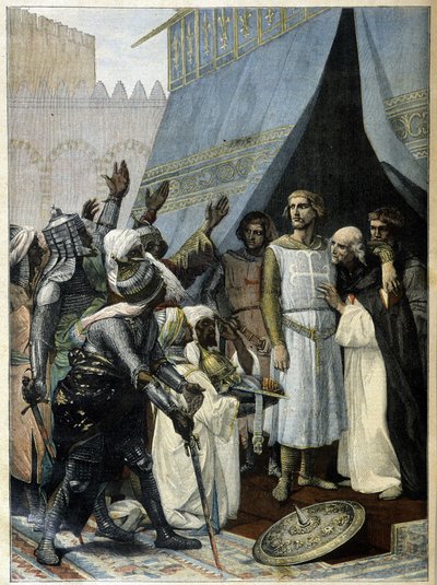 Św. Ludwik w Jerozolimie (z obrazu Cabanela) - w „Le Petite Journal” z 11 września autorstwa after Alexandre Cabanel