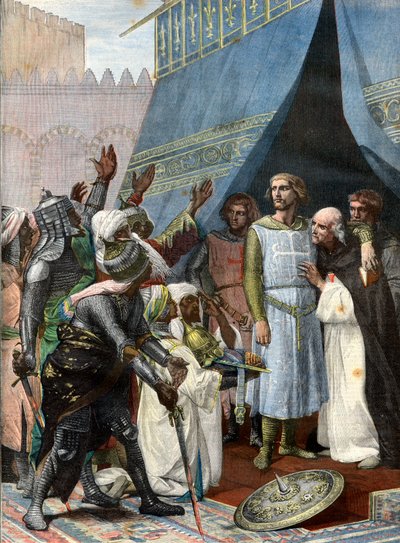 Św. Ludwik w Jerozolimie - rycina wg Cabanela - Ludwik IX 9 dit Saint Louis (Saint Louis autorstwa after Alexandre Cabanel