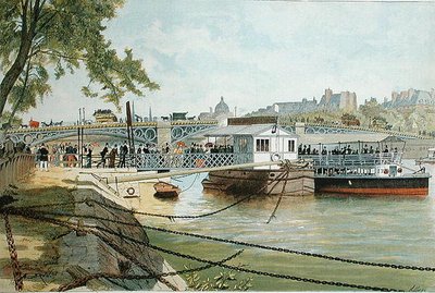 Ponton w Suresnes, obok Pont des Saints Peres autorstwa Alexandre Brun