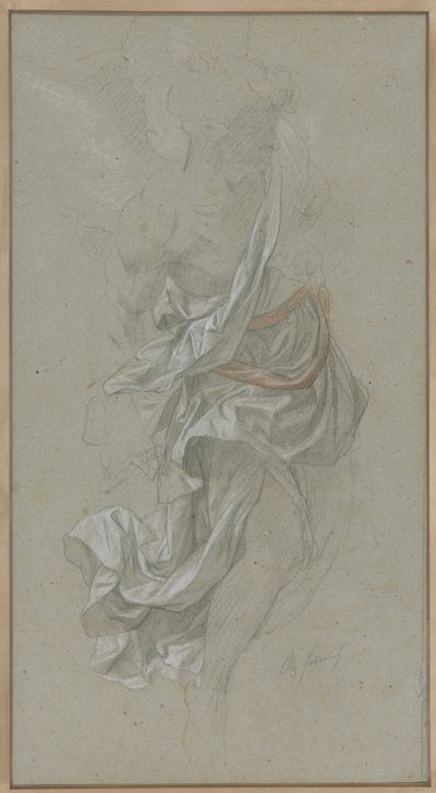 Studium draperii dla Anioła asystującego Bogu Ojcu, w Le Paradis Perdu (Raj utracony) autorstwa Alexandre Cabanel