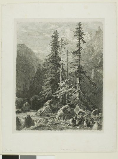 Krajobraz alpejski autorstwa Alexandre Calame