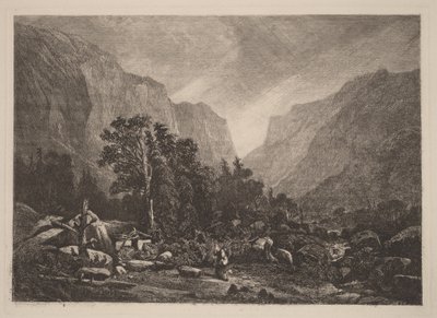 Para przy zrujnowanym domu autorstwa Alexandre Calame