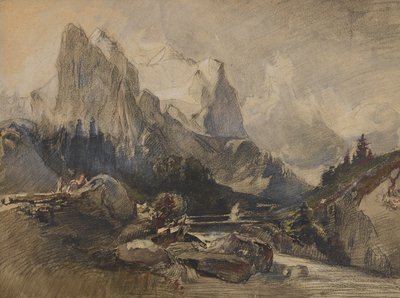 Wetterhorn w Berneńskim Oberlandzie autorstwa Alexandre Calame