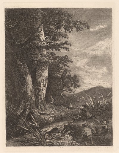 Jeleń przy strumieniu autorstwa Alexandre Calame