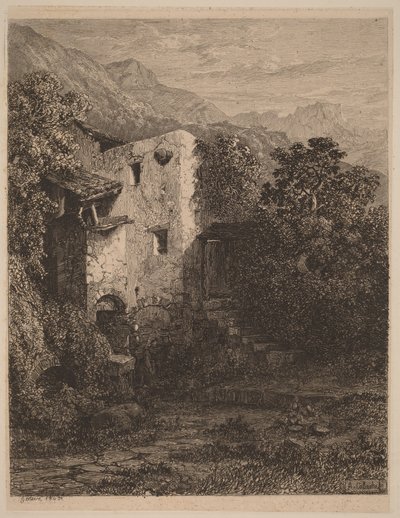 Zrujnowany dom autorstwa Alexandre Calame