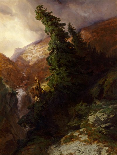 Wąwóz wysokogórski (dolina Handegg w kantonie Berno) autorstwa Alexandre Calame