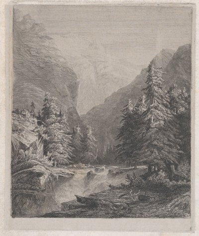 Krajobraz, XIX wiek. autorstwa Alexandre Calame