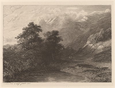 Górskie Jezioro autorstwa Alexandre Calame