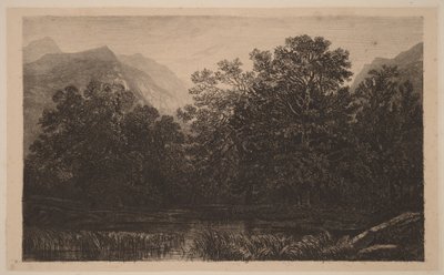 Górski staw autorstwa Alexandre Calame