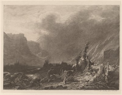 Górska burza autorstwa Alexandre Calame