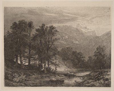 Górski strumień autorstwa Alexandre Calame