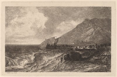 Wrak statku na brzegu autorstwa Alexandre Calame