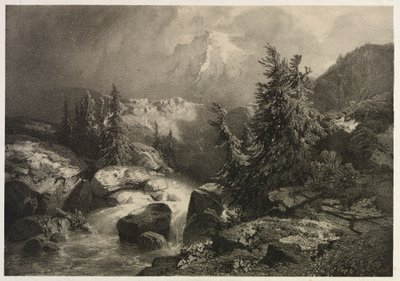 Burza w Alpach. autorstwa Alexandre Calame
