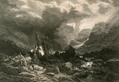 Burza w Haslithal, Berneński Oberland autorstwa Alexandre Calame