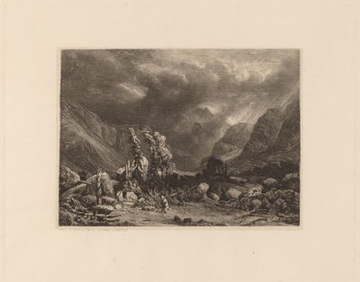 Burza w górach autorstwa Alexandre Calame