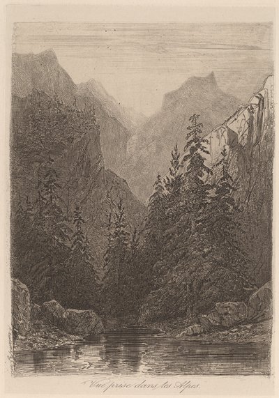 Widok z Alp autorstwa Alexandre Calame