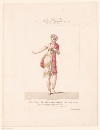 Portret van mevrouw Duchenois in de rol van Alzire Panna Duchenois. Rôle d