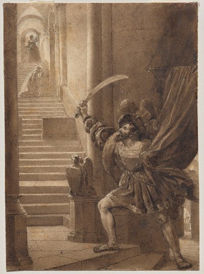 François I wymachujący mieczem autorstwa Alexandre Evariste Fragonard