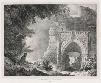 Malownicze i romantyczne podróże w Starej Francji: Ruiny Pałacu Białej Królowej, 1824. autorstwa Alexandre Evariste Fragonard