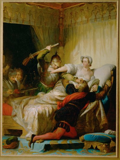 Scena masakry świętego Bartłomieja w sypialni królowej Nawarry ... autorstwa Alexandre Evariste Fragonard
