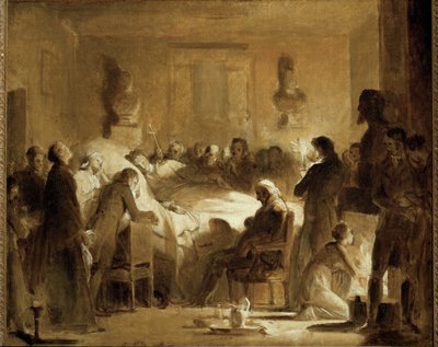 Ostatnie chwile księcia de Berry (obraz na płótnie) autorstwa Alexandre Evariste Fragonard