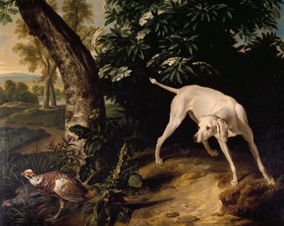 Scena polowania, fragment z obrazu Alexandre-Francois Desportes (1661-1743), Francja autorstwa Alexandre Francois Desportes
