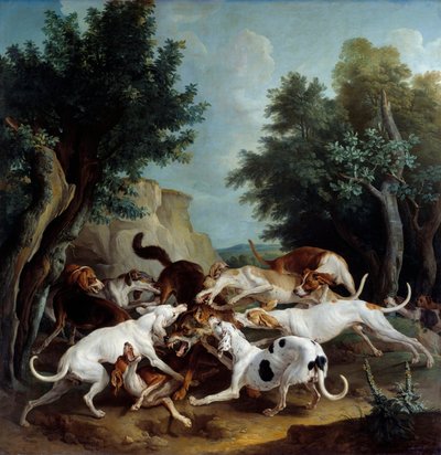 Polowanie na wilka Obraz Francois Desportes (1661-1743) 1725 nd. Renifer 3,36x3,32 m, Musee des Beaux Arts autorstwa Alexandre Francois Desportes