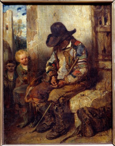 Żebrak ze swoim przepisem Obraz Alexandre Gabriel Decamps (1803-1860) 1833 Nd. 0,41x0,32 m² autorstwa Alexandre Gabriel Decamps