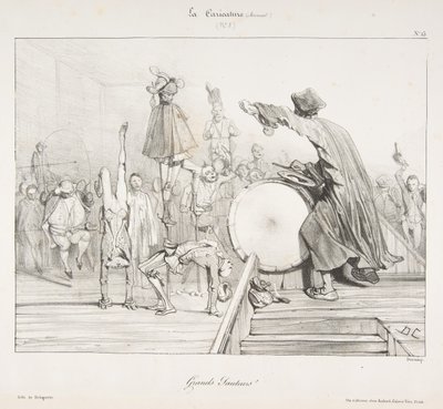 Great Jumpers!, z La Caricature, 1823-60. autorstwa Alexandre Gabriel Decamps
