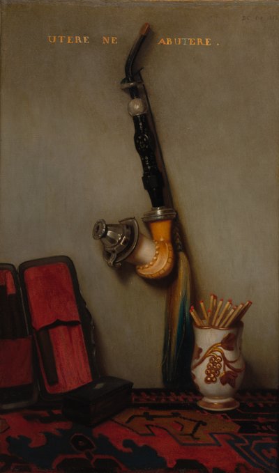 Martwa natura z fajką i zapałkami oraz Martwa natura z parą śledzia, chleba i sera, 1858. autorstwa Alexandre Gabriel Decamps