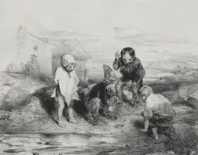 Decydujący rzut autorstwa Alexandre Gabriel Decamps
