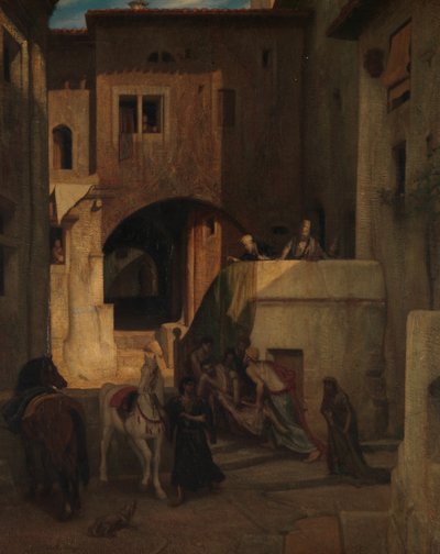 Dobry Samarytanin do 1853 roku. autorstwa Alexandre Gabriel Decamps