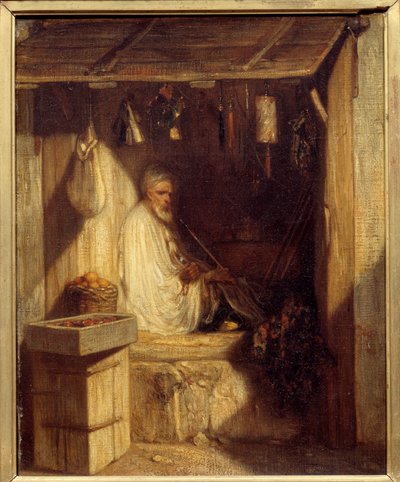 Turecki kupiec palący w swoim sklepie Obraz Alexandre Gabriel Decamps (1803-1860) 1844 Nd. 0,36x0,28 m Paryż, musee d