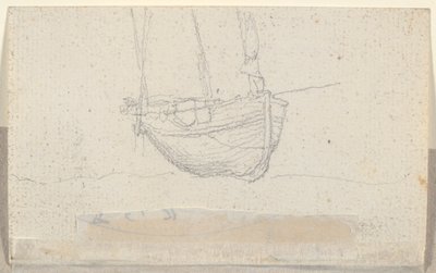 Widok miasta (verso: statek) autorstwa Alexandre Gabriel Decamps
