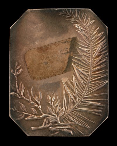 Splecione gałęzie Laurel i Evergreen [rewers], 1897. autorstwa Alexandre Louis Marie Charpentier