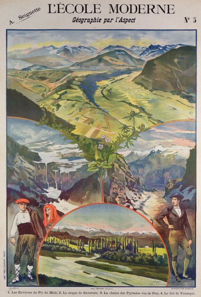 Plakat Pirenejski (kolor lito) autorstwa Alexandre Lunois