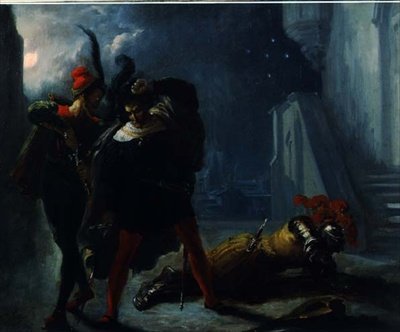 Śmierć Valentina (olej na płótnie) autorstwa Alexandre Marie Colin