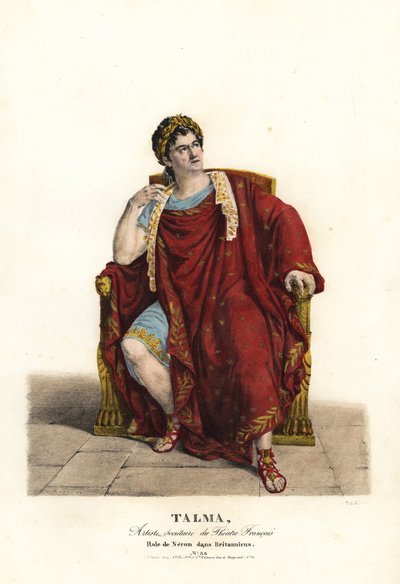 Francois Joseph Talma jako Neron w Britannicus Jeana Racine