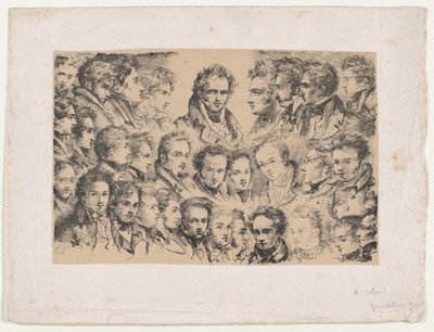 Girodet i jego uczniowie, ca. 1817. autorstwa Alexandre Marie Colin