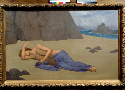 Lamentacja obrazu Orphee autorstwa Alexandre Seona (1855-1917) 1896. Wym. 0,73 x 1,16 m. Musee d