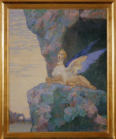 Rozpacz chimery (obraz na płótnie) autorstwa Alexandre Seon