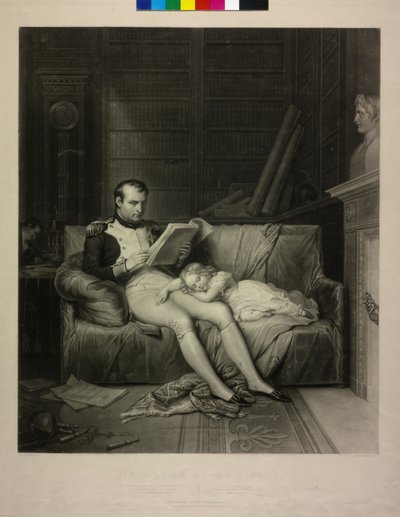 Cesarz Francuzów Napoleon I Bonaparte (mezzotinta) autorstwa Alexandre Vincent Sixdeniers