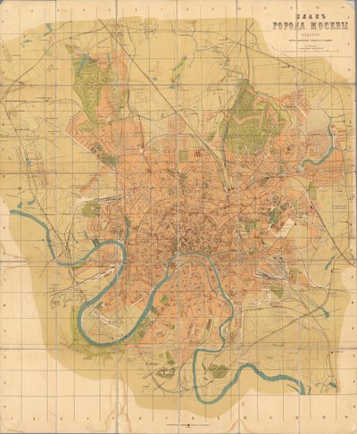 Plan Moskwy, 1916. autorstwa Alexei Alexeevich Ilyin